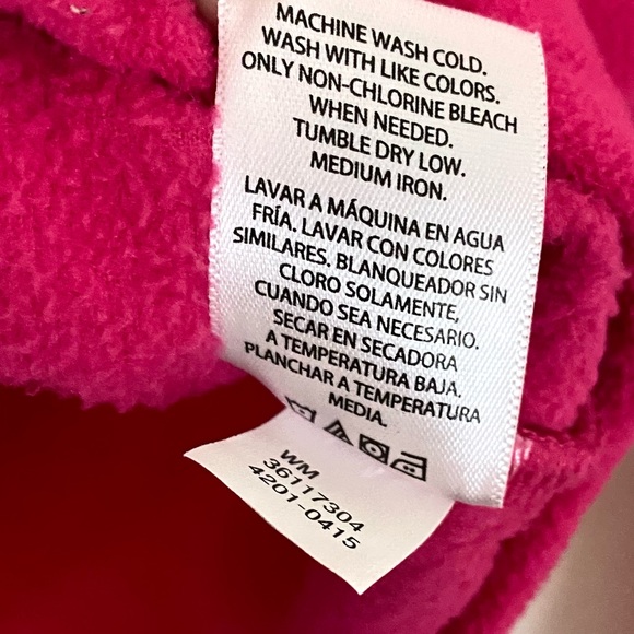 Danskin Now Quarter Zip Performance Fleece Hot Pink Magenta LS Pullover M (8-10) - Picture 11 of 13